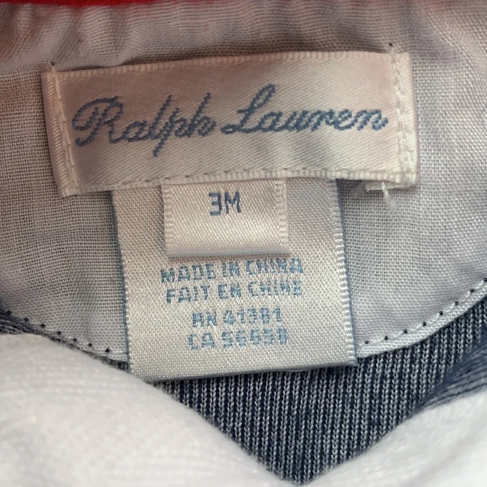 Ralph Lauren striped plush sleeper onsie